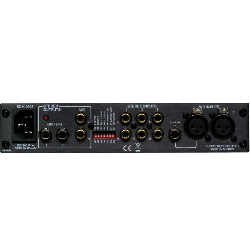 SHURE SCM262 ステレオミキサー【動作未確認】 shur_scm262_fbpanel__40886.
