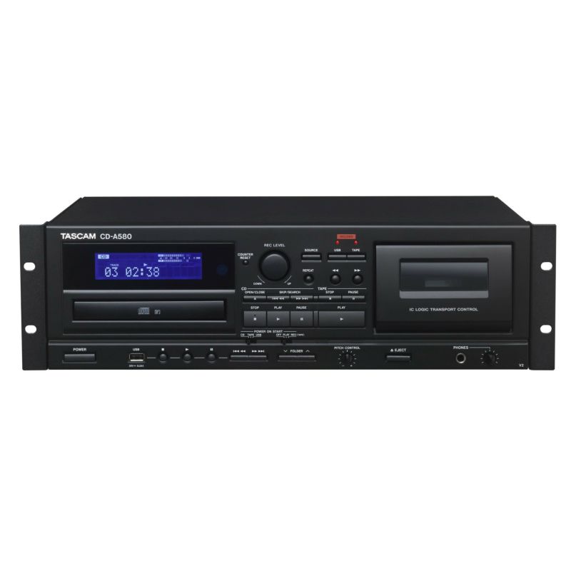 TASCAM タスカム CD-A580 v2 業務用カセットレコーダー/CDプレーヤー