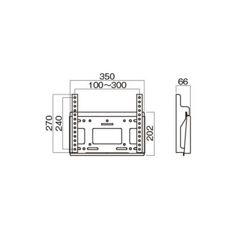 ハミレックス～50V型対応　壁掛金具(角度固定) MH-451B② MH-451B 壁掛金具 | 製品情報 | HAMILeX（ハミレックス